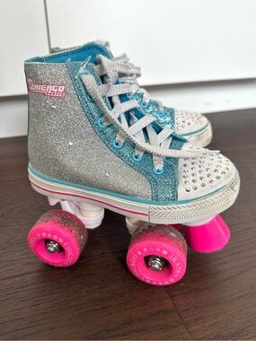 Chicago Skates Kids Glitter Quad Roller Skates Size J11